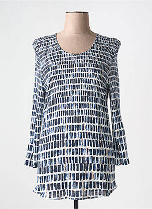 Pull tunique stretch manches longues bleu GERRY WEBER femme