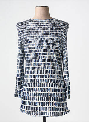 Pull tunique stretch manches longues bleu GERRY WEBER femme