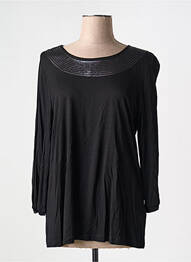Top tissage jersey manches longues noir KATMAI femme