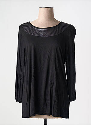 Top tissage jersey manches longues noir KATMAI femme