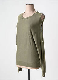 Pull stretch manches longues vert COP COPINE femme