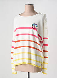 Pull stretch manches longues beige FIVE femme