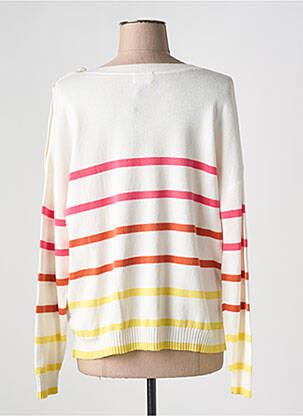 Pull stretch manches longues beige FIVE femme