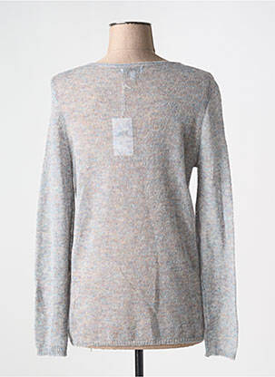 Pull coupe cintrée manches longues bleu MAUD & SACHA femme