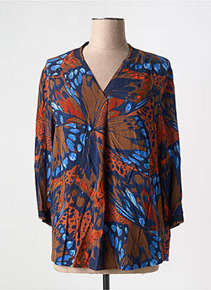 Blouse manches 3/4 manches 3/4 marron BETTY BARCLAY femme