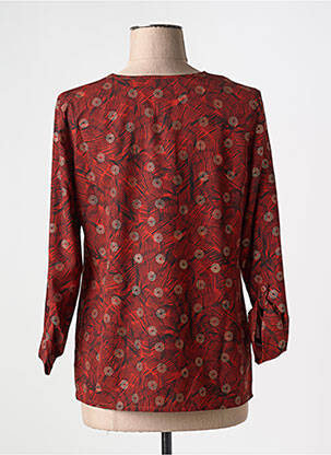 Blouse imprimé fantaisie manches 3/4 orange GEVANA femme