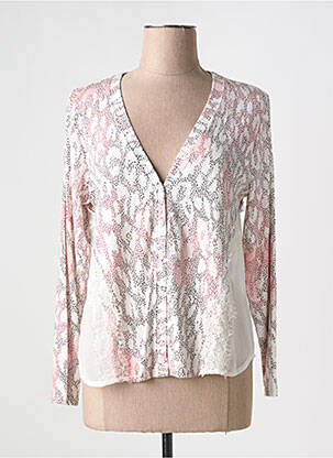 Gilet manches longues stretch rose DANEVA femme