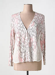 Gilet manches longues stretch rose DANEVA femme