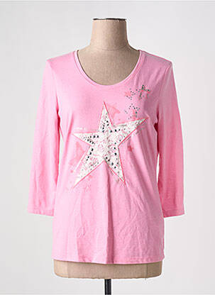 T-shirt manches 3/4 manches 3/4 rose BETTY BARCLAY femme
