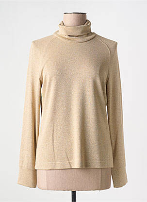 Pull col roulé coupe cintrée manches longues or SIGNE NATURE femme