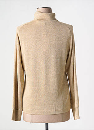 Pull col roulé coupe cintrée manches longues or SIGNE NATURE femme