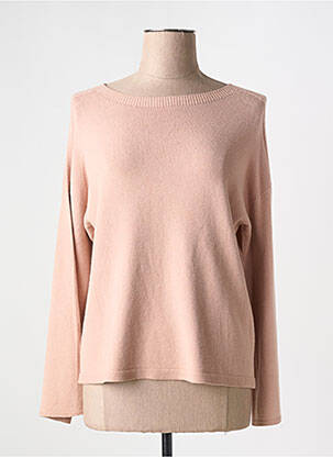 Pull col bateau manches longues rose SIGNE NATURE femme
