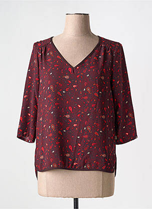 Blouse manches 3/4 manches 3/4 rouge LOLA ESPELETA femme