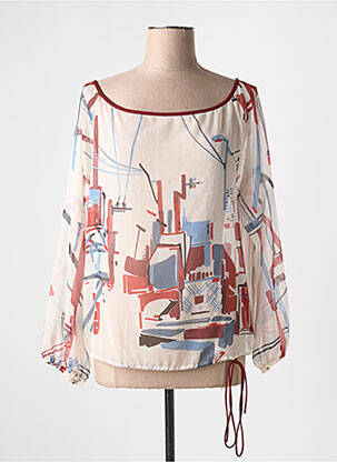 Blouse légère et transparente manches longues beige COP COPINE femme
