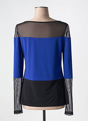 Top stretch manches longues bleu JOSEPH RIBKOFF femme