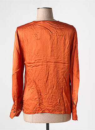 Blouse poignets boutonnés avec fente manches longues orange PENNYBLACK femme
