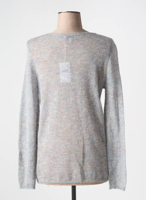 Pull tissage chiné manches longues bleu MAUD & SACHA femme