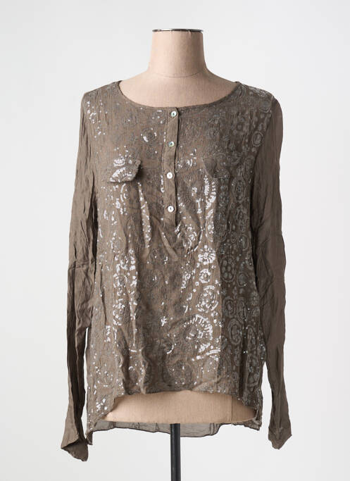 Top marron LA FEE MARABOUTEE pour femme