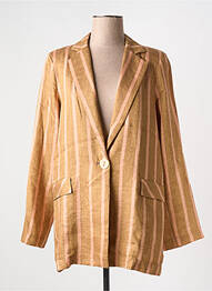Blazer finition intérieure biaisée marron LA FEE MARABOUTEE femme