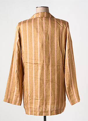 Blazer finition intérieure biaisée marron LA FEE MARABOUTEE femme