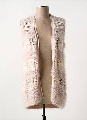 Gilet sans manche coupe droite rose BETTY BARCLAY femme