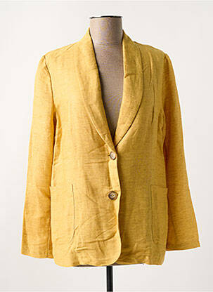 Blazer coupe cintrée jaune LA FEE MARABOUTEE femme