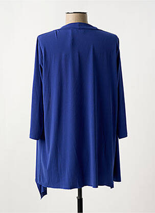 Gilet manches longues col v bleu EDAS femme