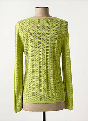 Gilet manches longues col rond vert DANEVA femme