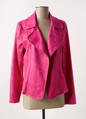 Veste casual col tailleur rose SIGNE NATURE femme