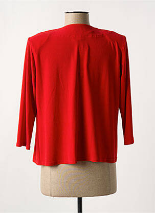 Gilet manches longues manches 3/4 rouge GEVANA femme