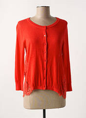 Gilet manches longues rouge JUS D'ORANGE pour femme seconde vue