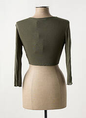 Gilet manches longues vert LA FEE MARABOUTEE pour femme seconde vue