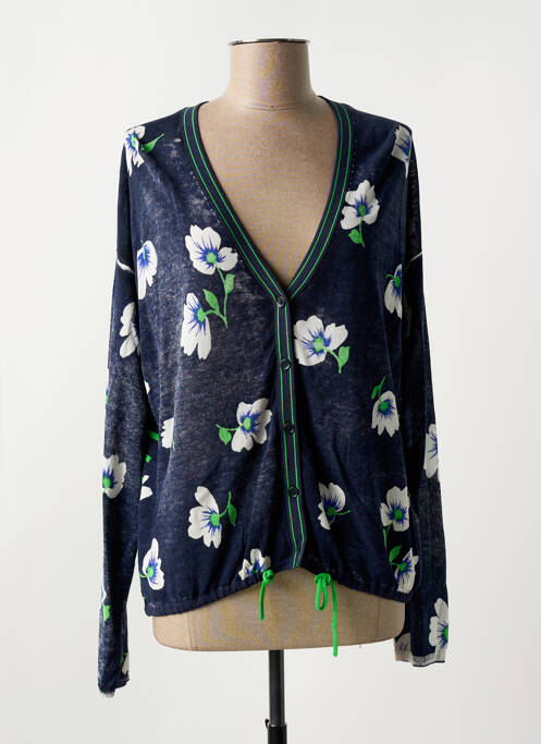 Gilet manches longues bleu OUI pour femme