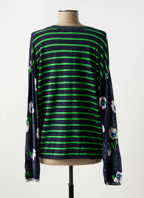 Gilet manches longues bleu OUI pour femme