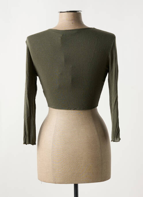 Gilet manches longues vert LA FEE MARABOUTEE pour femme