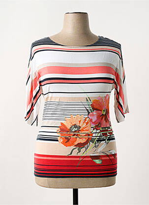 T-shirt stretch manches courtes orange DANEVA femme