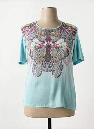 T-shirt coupe cintrée manches courtes bleu GERRY WEBER femme