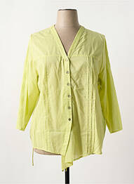 Chemisier tissage crêpe manches 3/4 vert FRED SABATIER femme