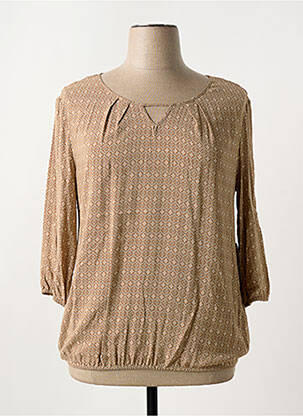 Blouse tissage popeline manches 3/4 marron BETTY BARCLAY femme
