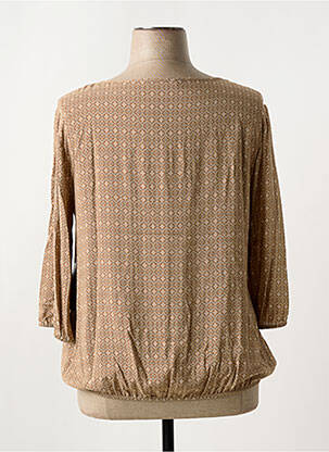 Blouse tissage popeline manches 3/4 marron BETTY BARCLAY femme