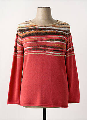 Pull coupe droite manches longues orange RABE femme