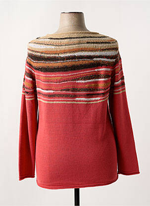 Pull coupe droite manches longues orange RABE femme