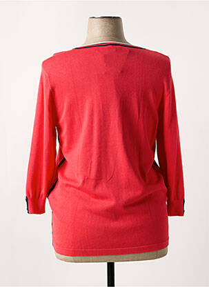 Pull coupe cintrée manches 3/4 rouge RABE femme