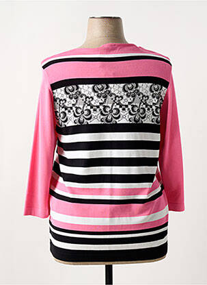 Pull coupe cintrée manches 3/4 rose RABE femme