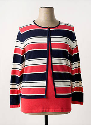 Pull coupe cintrée manches longues rouge RABE femme