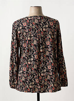 Blouse imprimé fleurs manches longues noir GEVANA femme