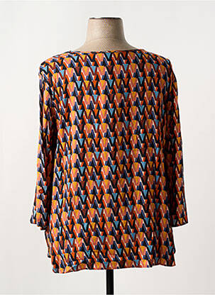 Blouse imprimé fantaisie manches 3/4 orange GEVANA femme
