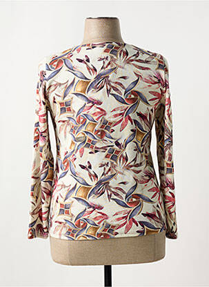 Pull coupe cintrée manches longues beige GEVANA femme