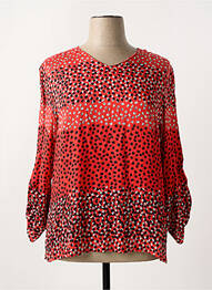 Blouse imprimé fantaisie manches 3/4 rouge GEVANA femme