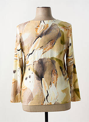 Pull coupe cintrée manches longues beige GEVANA femme